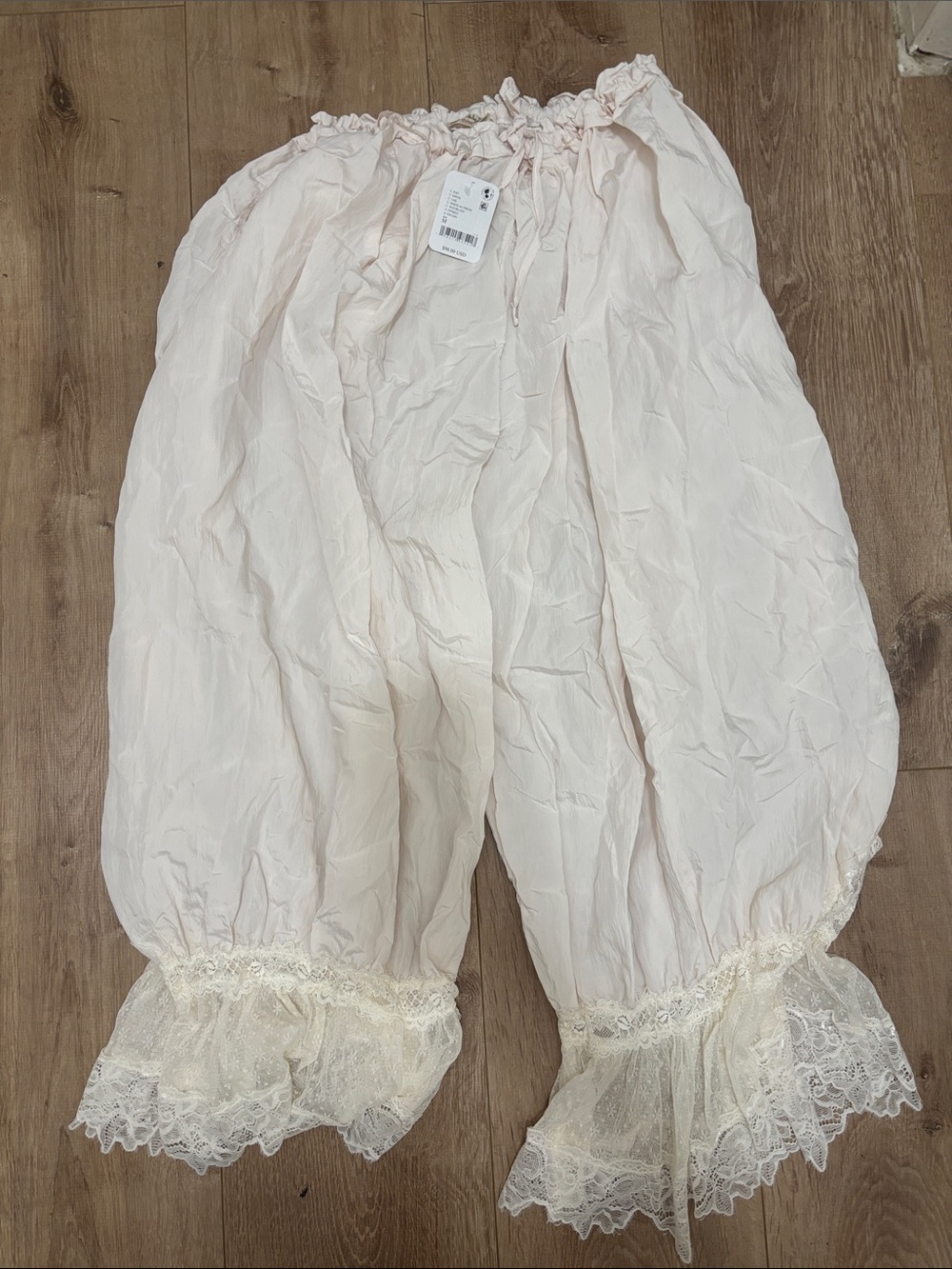 Free people Cream Lace-Trim Bloomers
